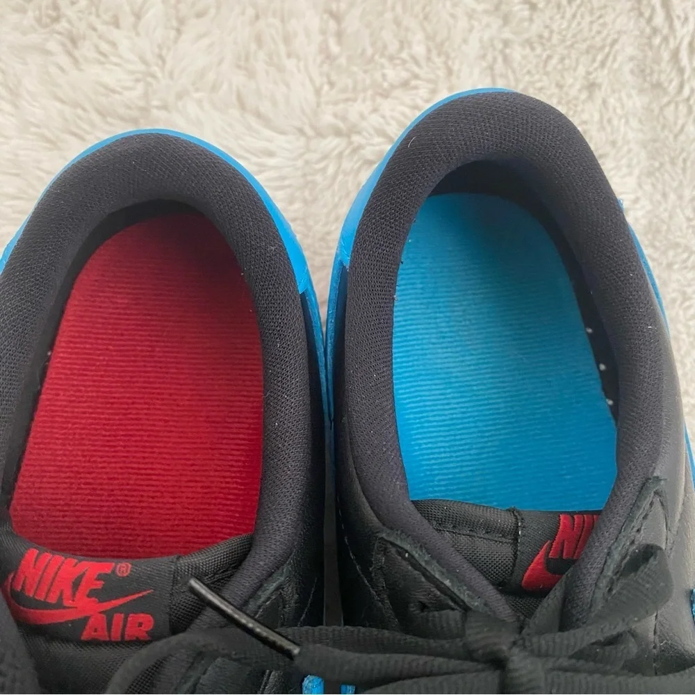 Air Jordan 1 Low OG NC to Chi Women’s Sneakers in Black, Red, and Blue Size 8